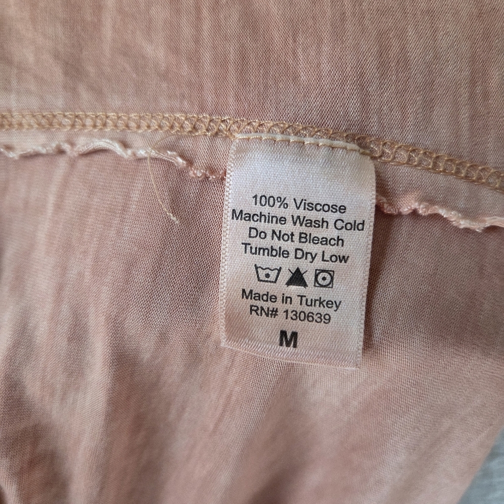 Free People We The Free Sz M Cami Tank Top Raw Edge Orange Stretch 100%Viscose - Picture 13 of 13